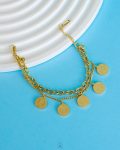 double layer coin bracelet