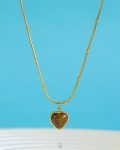 tiger eye stone heart necklace