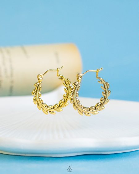 flat tree leaf earrings