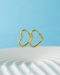 gold heart takka earrings