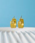 gold three layers earrings