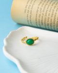 green jasper stone ring