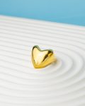 gold pump heart ring