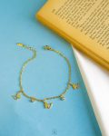 gold butterfly straus anklet