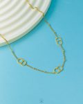 gold thin cd necklace