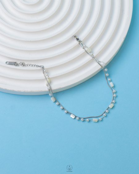 double layer pearl anklet