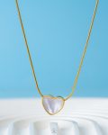 natural seashell heart necklace