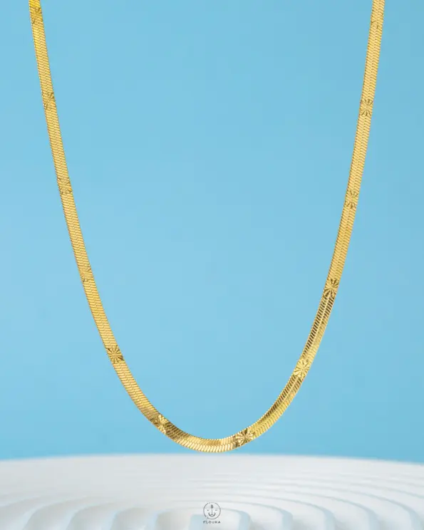 4mm engrave snake necklace