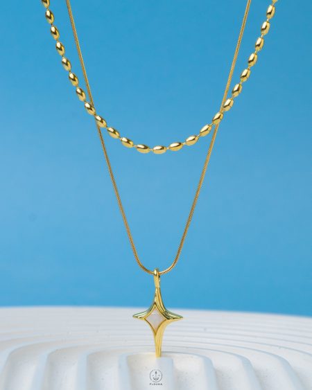 double layer star necklace