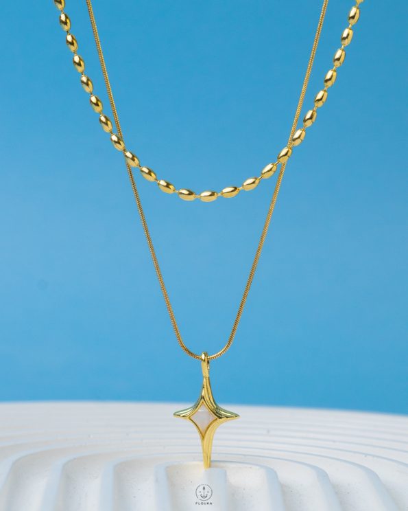 double layer star necklace