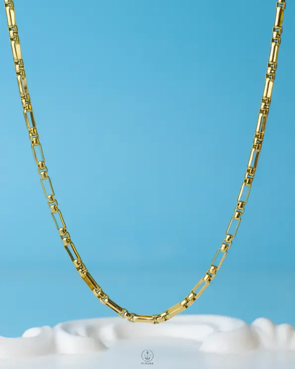flat cable golde necklace