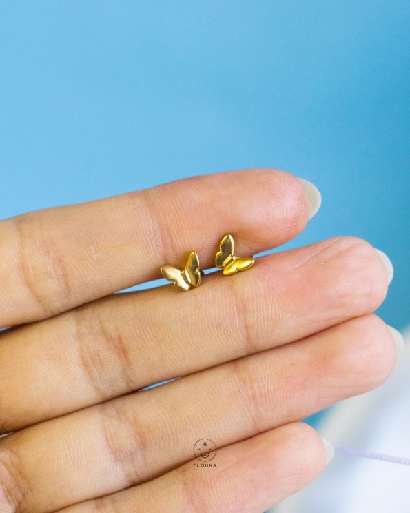 basic tiny butterfly earrings