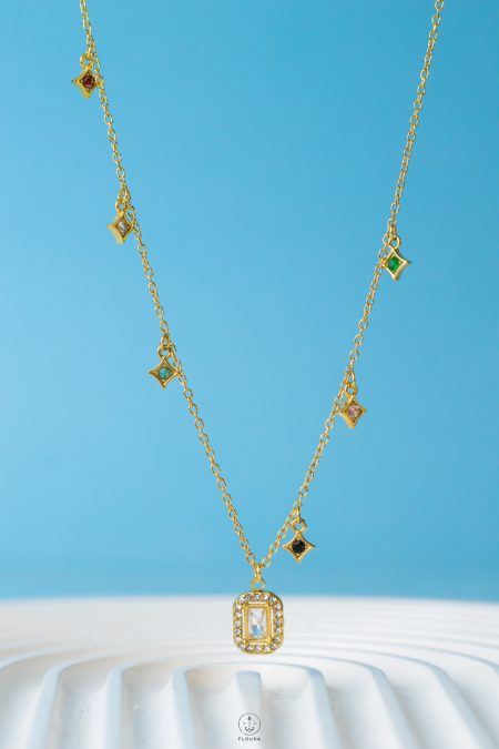 crystal golde necklace