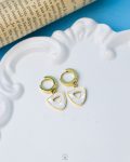 seashell white earrings