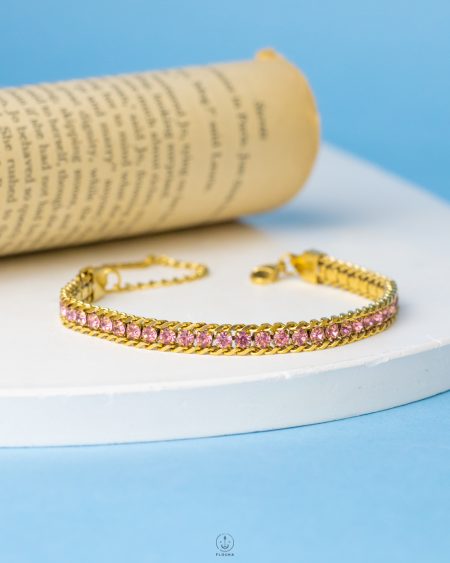 pink tennis bracelet