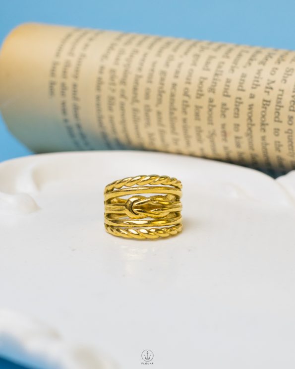 five layer gold ring