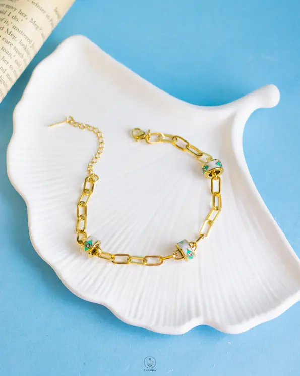 flat cable eye bracelet