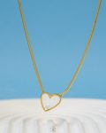 white heart necklace