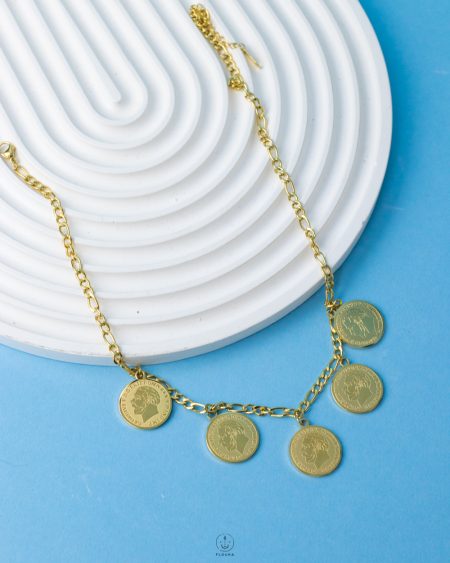 coins figaro necklace