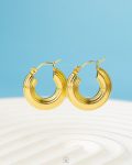 gold classic earrings