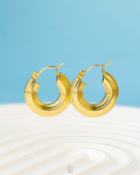 gold classic earrings