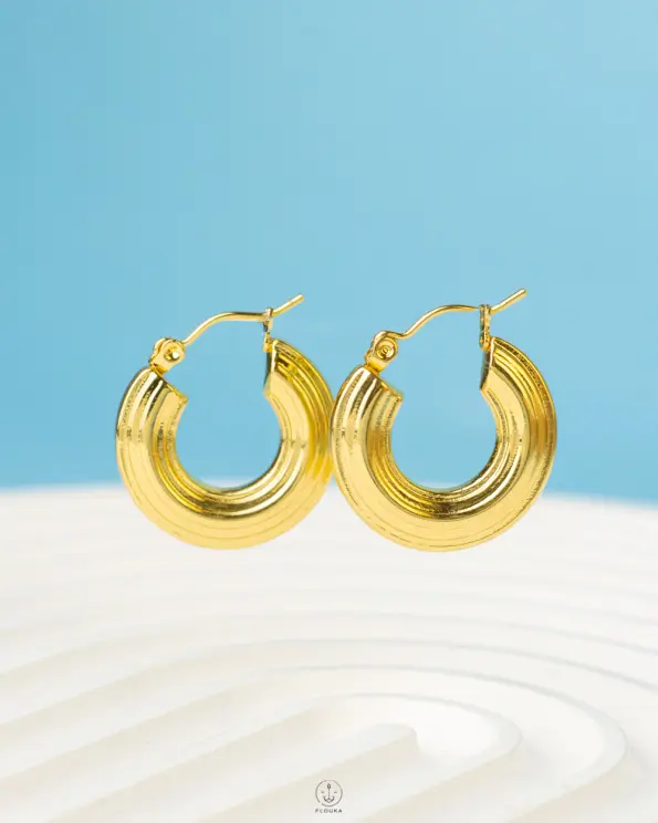 gold classic earrings