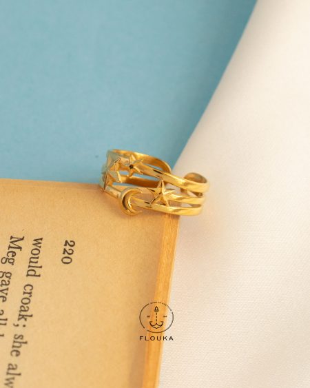 free size flexible gold ring