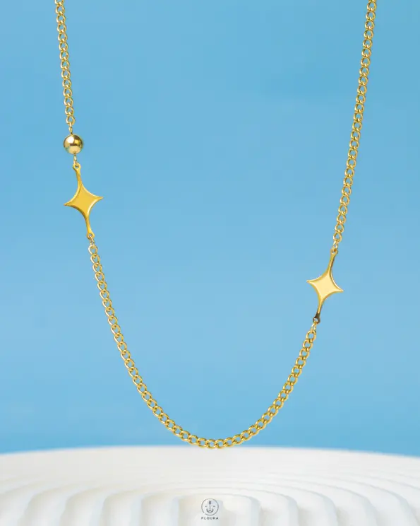 star gold necklace