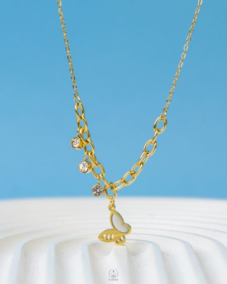 butterfly gold necklace