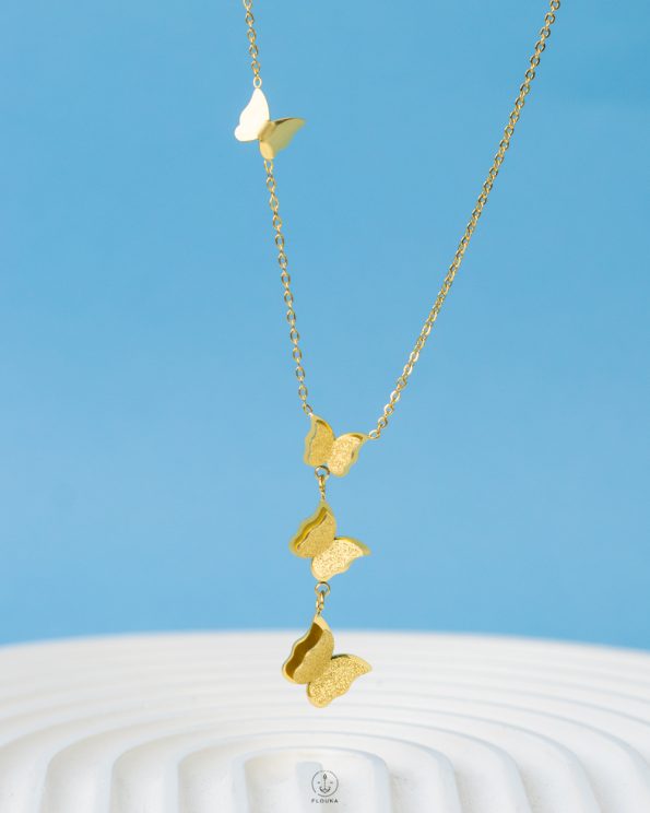 butterfly gold necklace