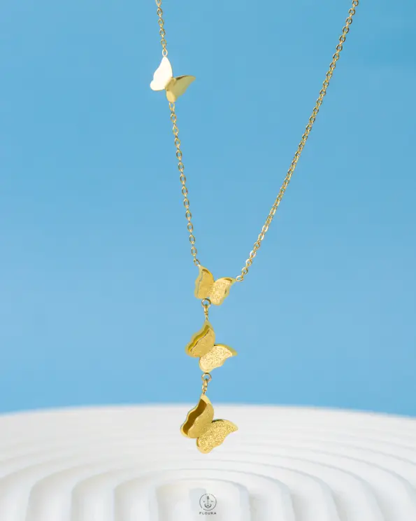 butterfly gold necklace