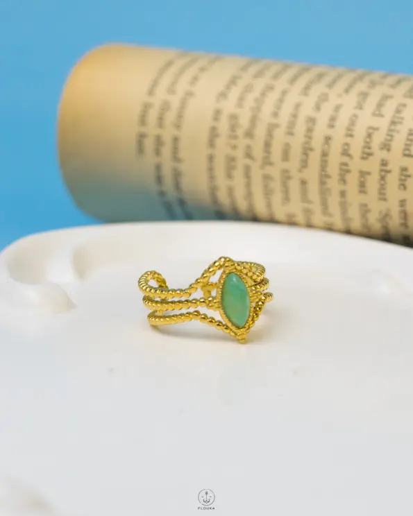 Turquoise free size ring