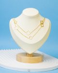 Van Cleef double layer gold necklace