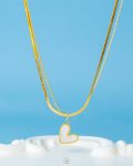 Double Layer heart Gold Necklace