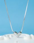 silver heart necklace