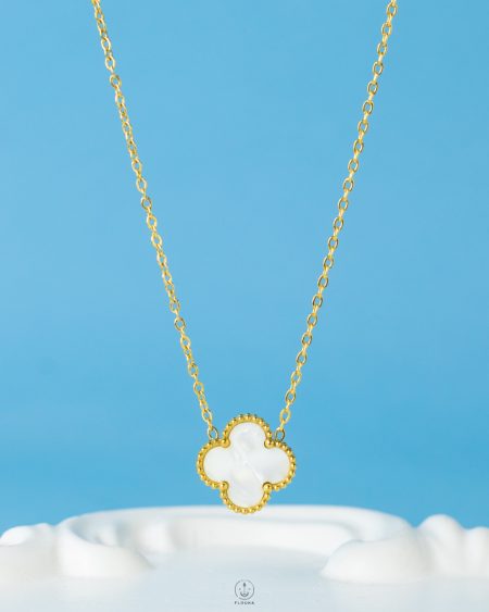 white vancleef necklace