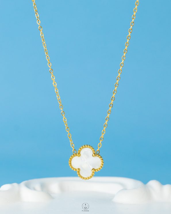 white vancleef necklace