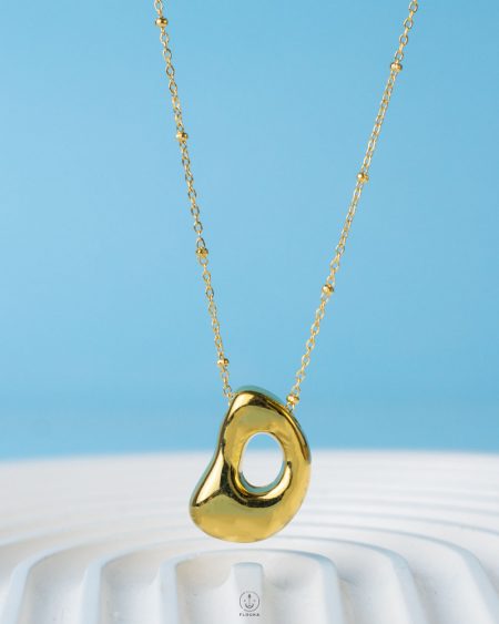 curvy letter D necklace