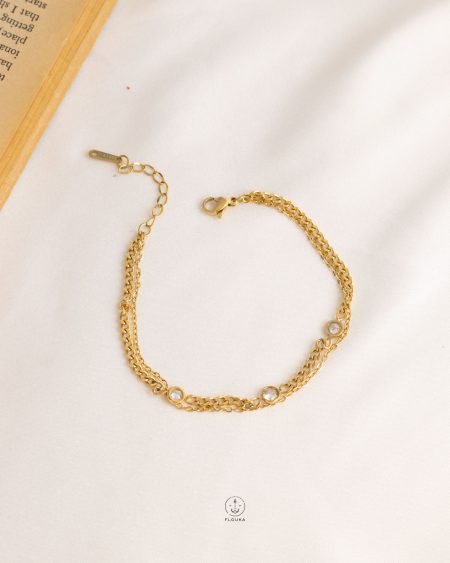 gold bulgari anklet