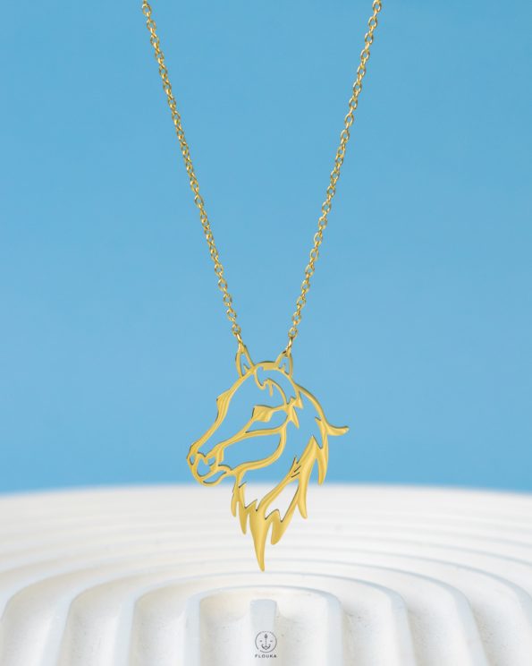 gold mare necklace