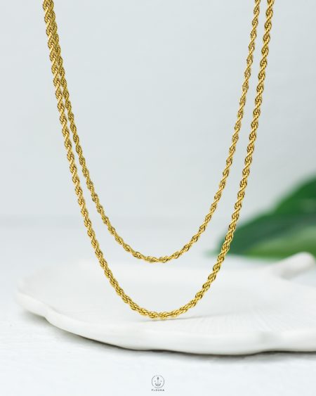 double layer rope necklace