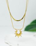 double layer sun shine necklace