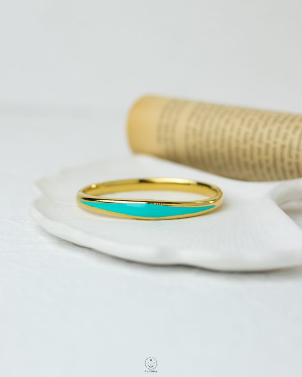 Turquoise gold bracelet