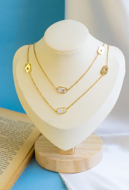 double layer gold necklace