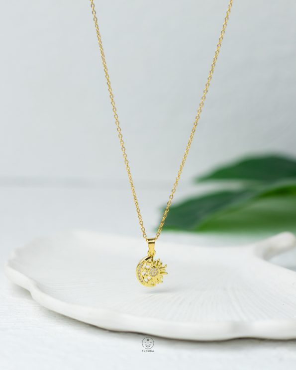 sun shine gold necklace