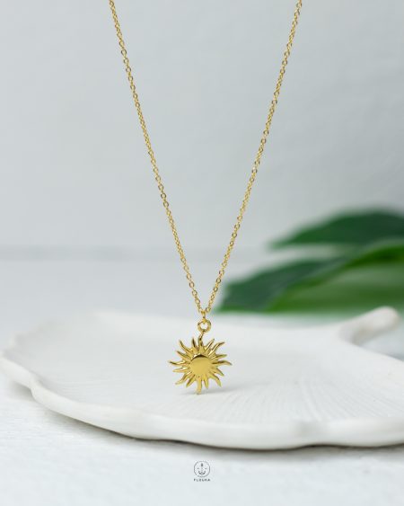 basic sun shine gold necklace