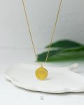 coin mouse gold necklace