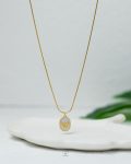 white butterfly gold necklace