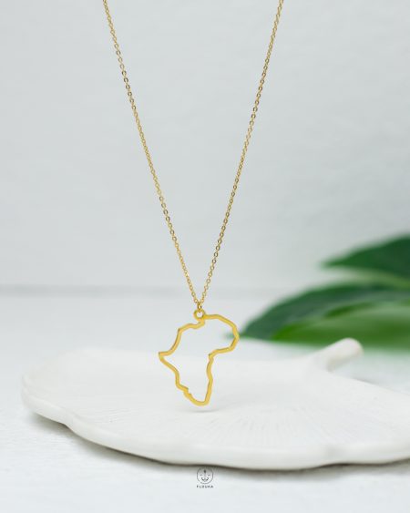 Africa empty gold necklace