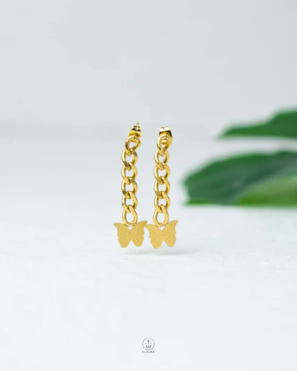 butterfly gold Earrings
